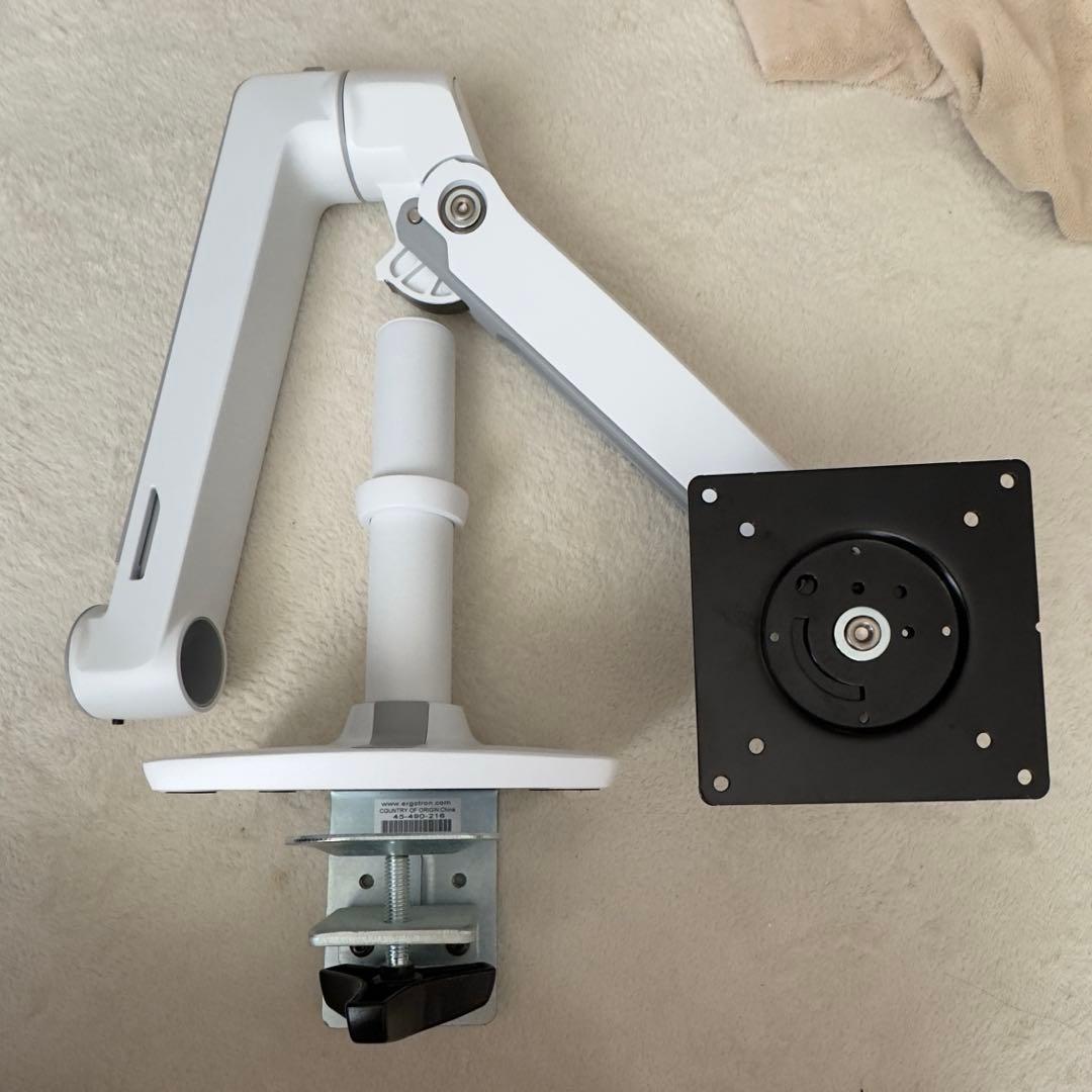 ホワイト モニターアーム クランプ式 ergotron