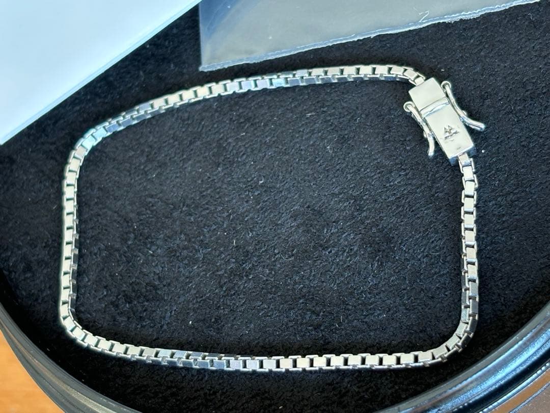 極美品　7インチ　TOMWOOD　ベネチアンブレスレット スターリング　スクエア