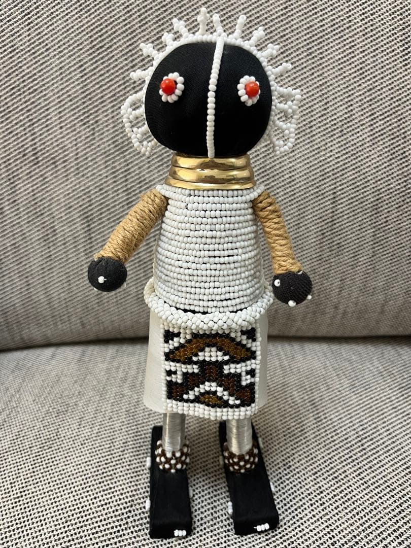 南アフリカ ンデベレ人形 お守り民族人形