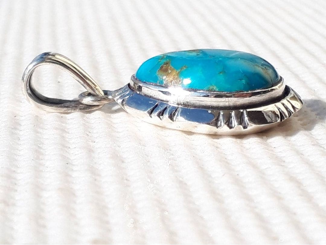 最終※シルバー925 ターコイズ トップ ナバホ ジュエリー インディアン