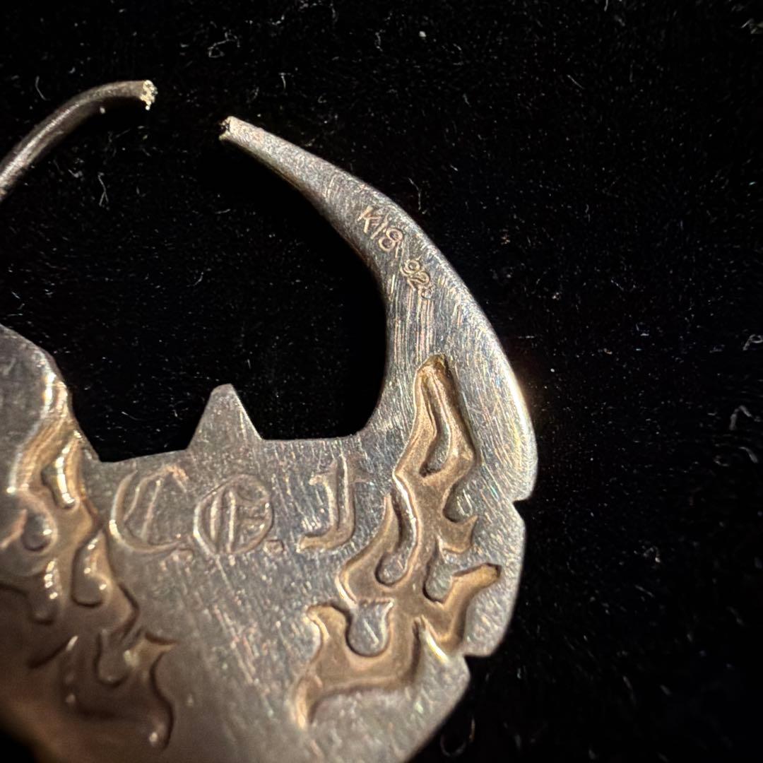 wHo?　c.o.f ピアス　シルバー925×18Kピアス(太陽)左耳