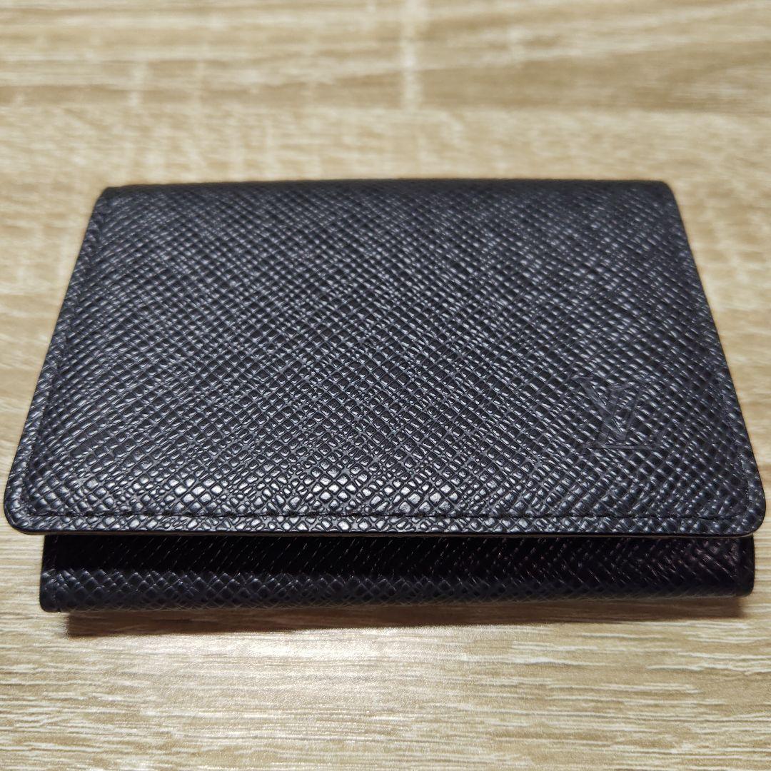 Louis Vuitton 黒 レザー 名刺入れ