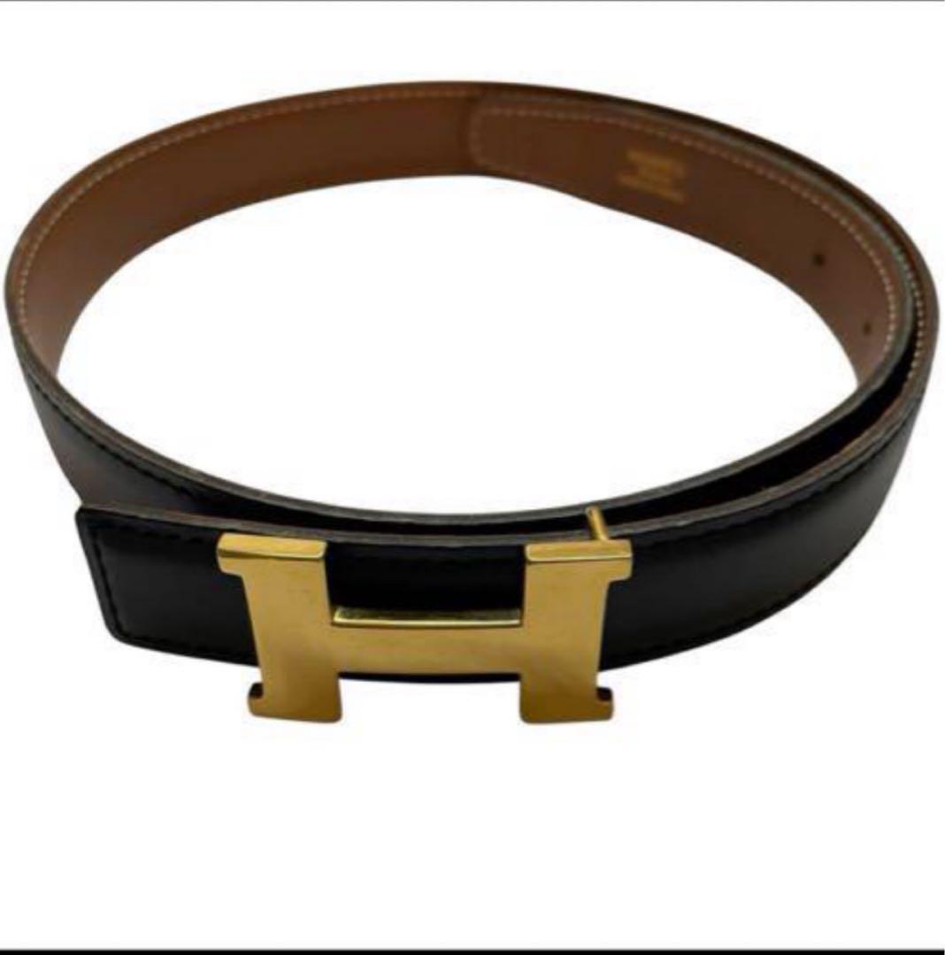 みな　美品　エルメス　コンスタンスレザー Hバックル リバーシブルベルト