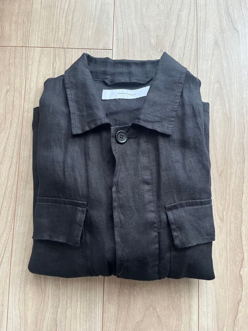 JOURNAL STANDARD リネンミリタリージャケット　黒