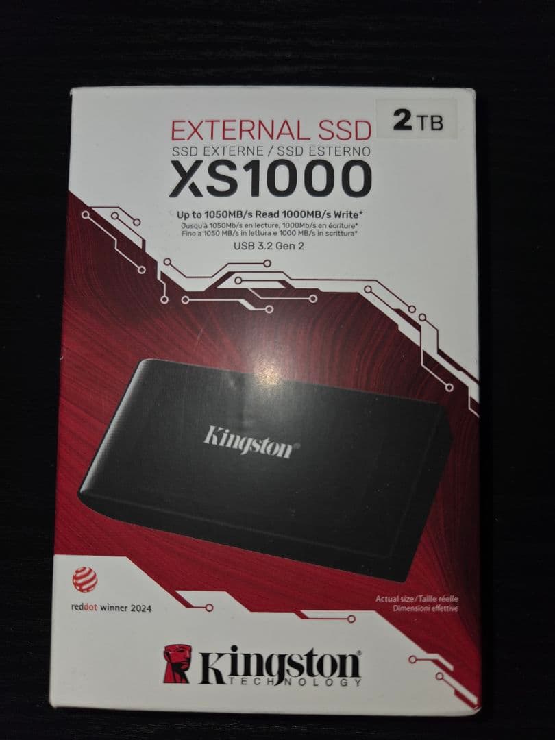 Kingston XS1000 2TB 外付けSSD USB 3.2 Gen 2