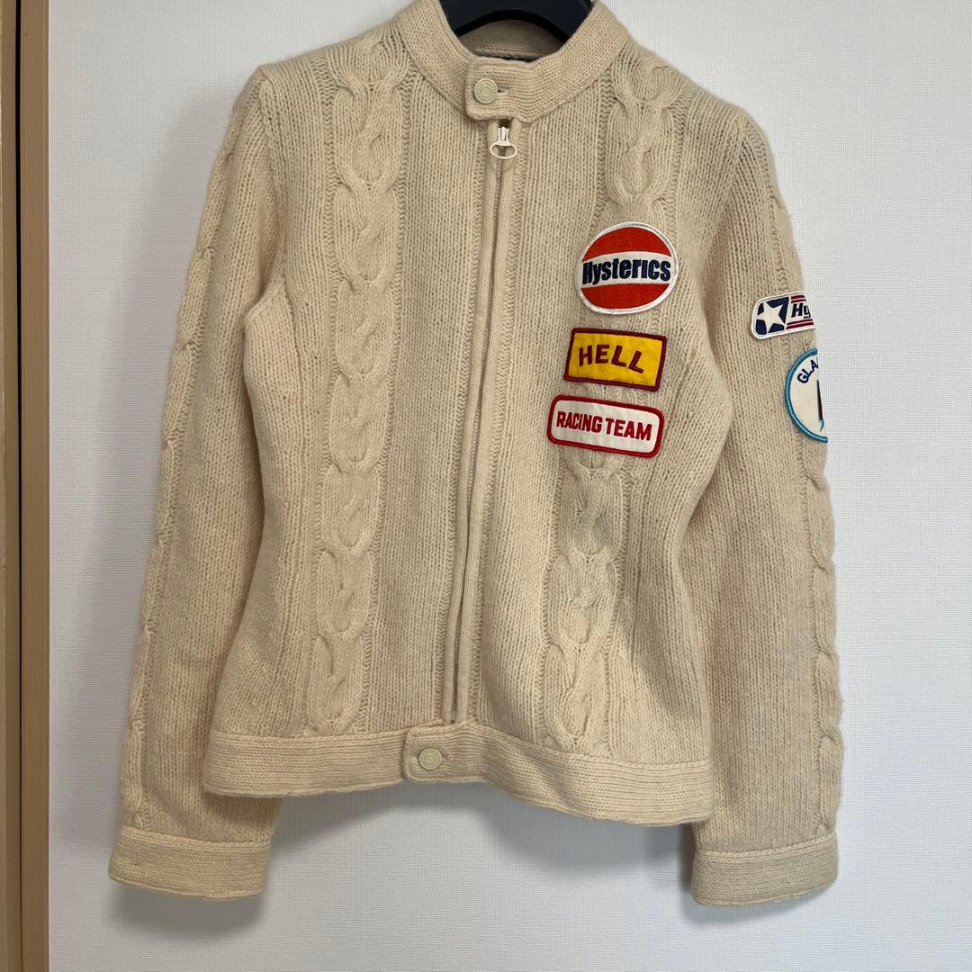 美品　hysteric glamor ライダースニット　ヒステリック