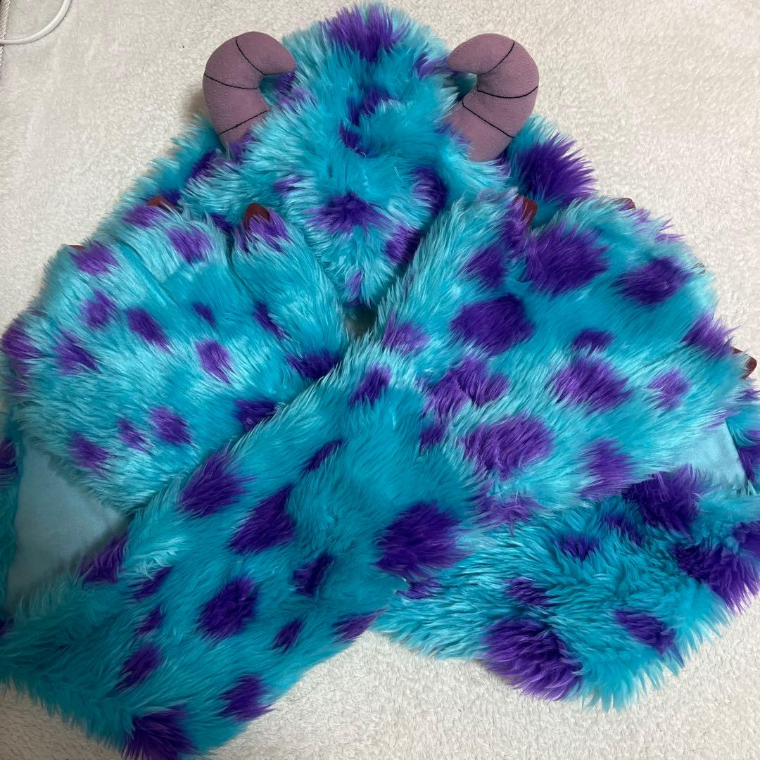 サリー　ファンキャップマフラー　 水色 紫