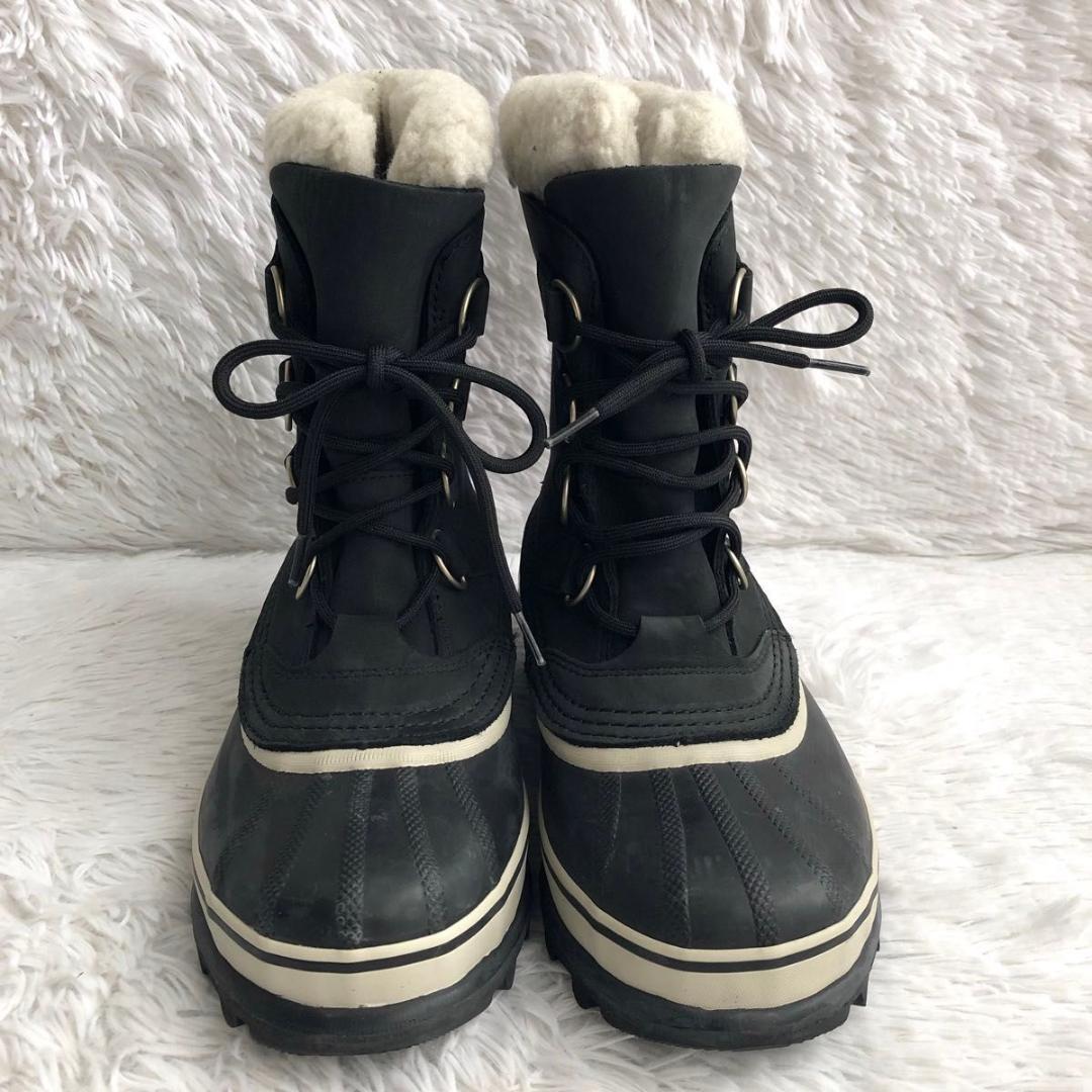 ブーツ レディース 24 黒 SOREL CARIBOU ソレル カリブー 防寒