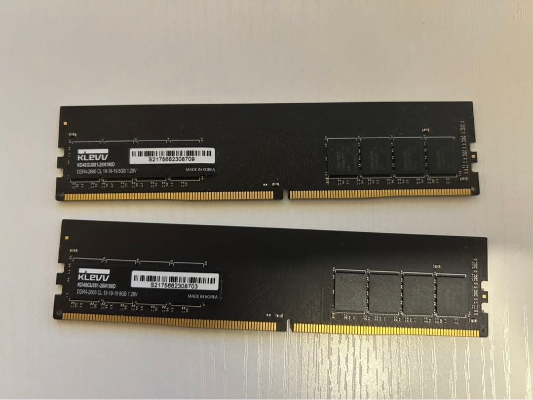 KLEVV DDR4 2666MHz 16GB (8GBx2) 即日発送