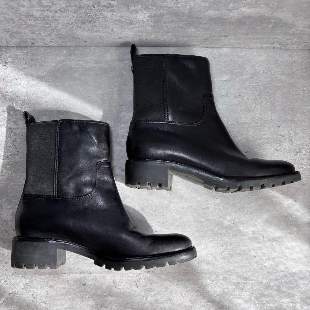 COLE HAAN コールハーン　チェルシーブーツ　サイドゴア　厚底　24㎝ 黒